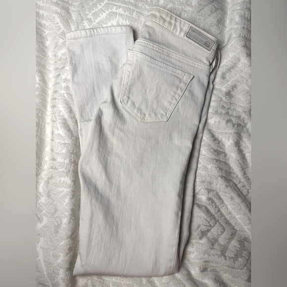 AG Adriano Goldschmied white Straight Leg low rise jeans cotton - Picture 9 of 9